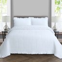 Ver imagem 4 de Colcha Babado Queen Fluffy 3pçs Branco