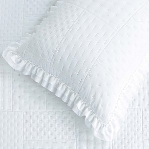 Colcha Babado Queen Fluffy 3pçs Branco