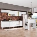 Ver imagem 1 de Armário de Cozinha Thalia 11 Portas 3 Gavetas Branco - Pnr Móveis