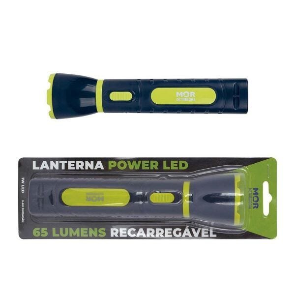 Lanterna Luminária Power Led 65 Lumens Bivolt Recarregável - 2