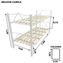 Ver imagem 3 de Beliche Bicama em Aço, 2 Camas Solteiro - Gaspari Móveis:Branco