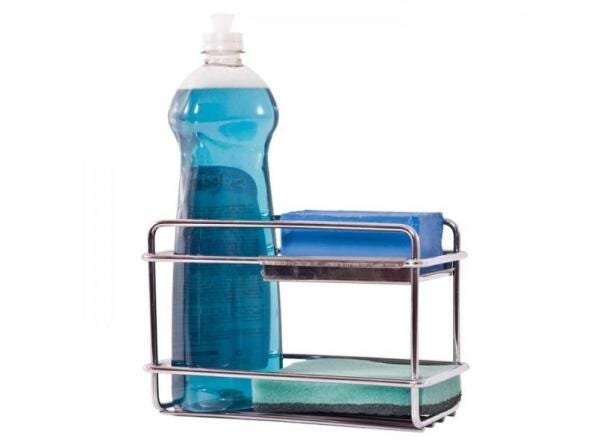 Porta Detergente, Sabão e Esponja De Bancada Inox Jomer 3210 - 1