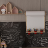 Painel Lousa Criativa Educativa Montessori Infantil de Madeira + Bobina de Papel - 4