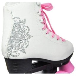 Patins Clássico Branco 4 Rodas 35/36 Fun - 5
