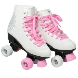 Patins Clássico Branco 4 Rodas 35/36 Fun - 3