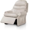 Poltrona Amamentação Reclinavel Courino Corano Acolchoada Bege Top Sofas - 8