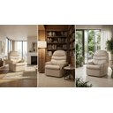 Ver imagem 7 de Poltrona Amamentação Reclinavel Courino Corano Acolchoada Bege Top Sofas