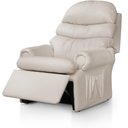 Ver imagem 5 de Poltrona Amamentação Reclinavel Courino Corano Acolchoada Bege Top Sofas