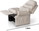 Ver imagem 2 de Poltrona Amamentação Reclinavel Courino Corano Acolchoada Bege Top Sofas