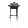 Churrasqueira Média Bafo Alumínio Craqueada Preta Pé Suporte - 2