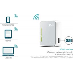 Roteador Wireless Portátil Tp Link Tl Mr3020 3G 4G 10 100Mbps Cinza E Branco - 4