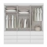 Guarda-Roupa Casal com Espelho 3 Portas 9 Gavetas Hércules Plus - 2