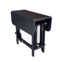 Ver imagem 1 de Conjunto Prático Mesa e 4 Cadeiras Dobrável Preto, Estofado Bar-cozinha-lazer-varanda ( Quadrado Ova