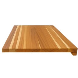 Tábua de Corte com Encaixe L 48x35cm Mesa Bancada Madeira Teca Cozinha Zanline - 1