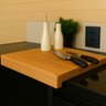 Tábua de Corte com Encaixe L 48x35cm Mesa Bancada Madeira Teca Cozinha Zanline - 4