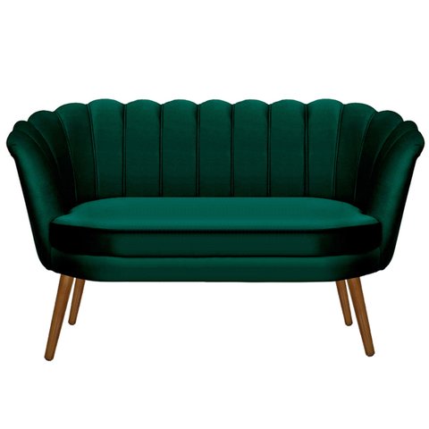 Namoradeira Pétalas Sued Premium Verde Musgo - 1,20m Sua Casa Decor