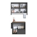 Ver imagem 6 de Conjunto P/banheiro Gabinete 60cm com Toalheiro Mel/grafite Cj8050
