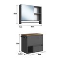 Ver imagem 7 de Conjunto P/banheiro Gabinete 60cm com Toalheiro Mel/grafite Cj8050