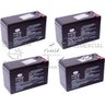 Kit 4 Bateria Nobreak 12v 9ah Apc Sms 30%+ Autonomia Que 7ah - 2