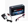 Kit Bateria 6v 12ah +Carregador+Chicote MT Elétrica SECPOWER - 1