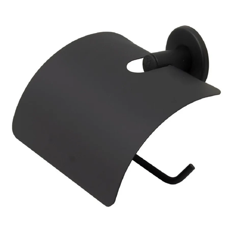 Papeleira Porta Papel Higiênico Standard Preto Fosco
