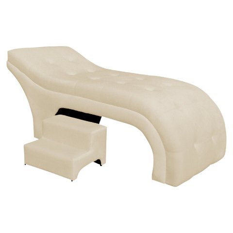 Maca Para Estética Estofada Botonê Suede 80cm - Estopar Maca Botonê Suede Marfim