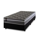 Ver imagem 3 de Conjunto Cama Box Espuma Miami Cinza Solteiro 96x203x62