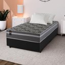 Ver imagem 1 de Conjunto Cama Box Espuma Miami Cinza Solteiro 96x203x62