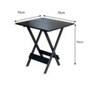 Ver imagem 5 de Jogo de Mesa Dobrável 70x70 com 4 Cadeiras de Madeira Ideal para Bar e Restaurante Preto