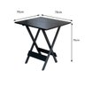 Jogo de Mesa Dobrável 70x70 com 4 Cadeiras de Madeira Ideal para Bar e Restaurante Preto - 3