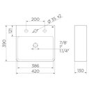 Ver imagem 3 de Cuba de Apoio Docol 42x39 1667826 Retangular com Mesa Branca Esmaltada