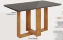 Ver imagem 3 de Conjunto de Mesa Hana com 6 Cadeiras Gol 1,60x80 Mel-cinza/preto
