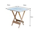 Ver imagem 3 de Jogo de Mesa Dobrável com 2 Cadeiras de Madeira 70x70 Ideal para Bar e Restaurante - sem Pintura