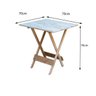 Jogo de Mesa Dobrável com 2 Cadeiras de Madeira 70x70 Ideal para Bar e Restaurante - sem Pintura - 3