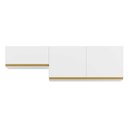 Ver imagem 3 de Kit 2 Armários de Cozinha Aéreos 190cm 3 Portas Veneza Multimóveis Mp2383 Branco/dourado