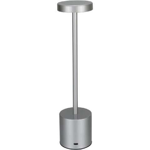 Luminaria Decorativa Enfeite de Mesa Led Usb Home&co Metal 34x8x8cm Prata
