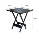 Ver imagem 3 de Kit 2 Jogos De Mesa Dobravel Com 2 Cadeiras De Madeira 70x70 - Preto