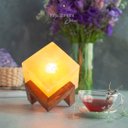 Ver imagem 3 de Abajur Luminária Terapêutica Sal Rosa Himalaia Quadrado com Base Especial