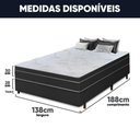 Ver mais imagens de Cama Box Casal + Colchão com Massageador Espuma D33 Função Ortopédica 138x188cm Preto