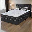 Ver imagem 2 de Cama Box Casal + Colchão com Massageador Espuma D33 Função Ortopédica 138x188cm Preto