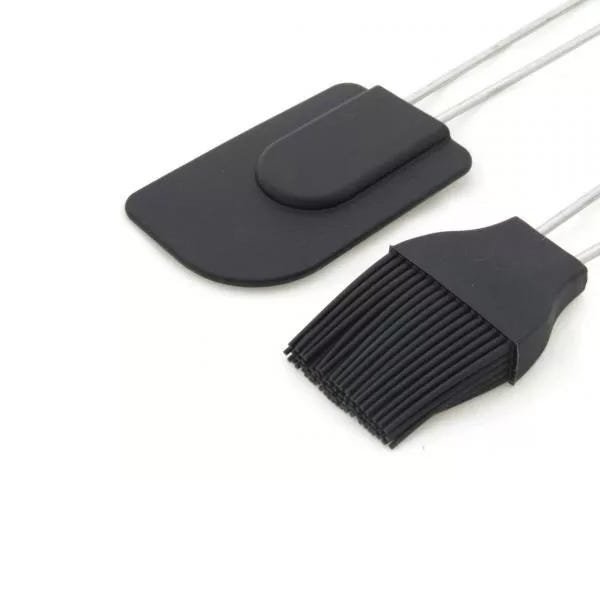 Kit Colheres Silicone 7 Peças Preto Utensílios Para Cozinha - 2