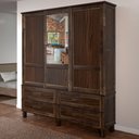 Ver imagem 2 de Guarda-roupa Casal Grécia 3 Portas 4 Gavetas com Espelho Imbuia Natural - Rodmoveis