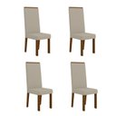 Ver imagem 7 de Conjunto Sala de Jantar 4 Cadeiras Livia Off White/Âmbar