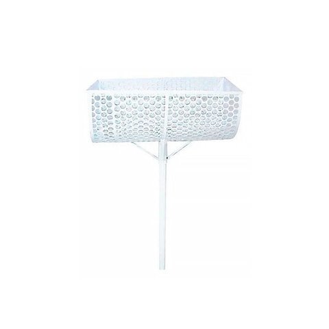 Lixeira de Rua Modelo Tela Moeda de 60cm Branca