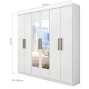 Ver imagem 4 de Guarda-Roupa Casal com Espelho 6 Portas 3 Gavetas Jazz