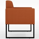 Ver imagem 7 de Kit 03 Poltronas Decorativas Sala Base Fixa Metal Helô L02 Tecido Terracota - Lyam Decor