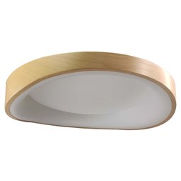 Luminária Plafon Sobrepor Led 3 Tons Madeira Moderno Teto Decoração Iluminação Escritorio Empresa Sa - 2