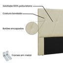 Ver imagem 7 de Cabeceira Para Cama Box Queen Aquilla 160cm Veludo - SSX Multicoisas Spezzia Bege
