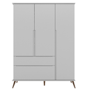 Ver imagem 6 de Conjunto Infantil Comoda e Guarda Roupa Mdf Cinza