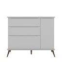 Ver imagem 4 de Conjunto Infantil Comoda e Guarda Roupa Mdf Cinza